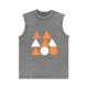 Stylish Men's Cotton Knit Tank Top with Washed Print: Perfect for Outdoor Activities