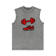 Men's 100% Cotton Knitted Tank Top: Fashionable Printed Design for Outdoor Sports