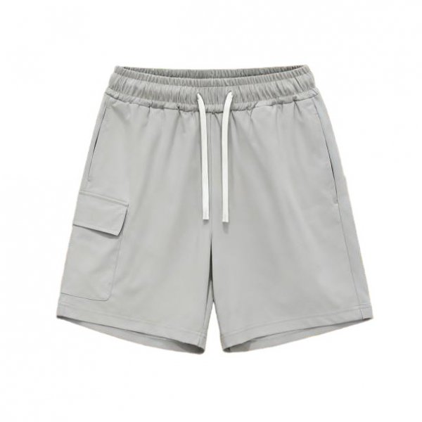 Men's Light Grey Cargo Shorts with Side Pocket